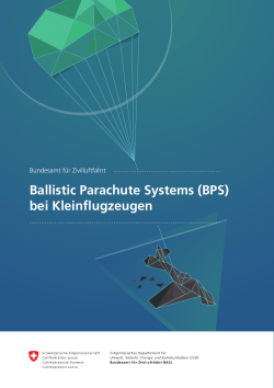Ballistic Parachute Systems (BPS) bei Kleinflugzeugen
