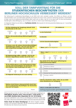 Der Umfragebogen mit weiteren Infos auf der Rückseite zum