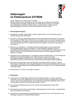 Hallenregeln - Kletterzentrum EXTREM
