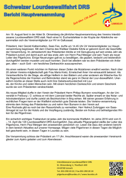 Hauptversammlung Wallfahrt 2016
