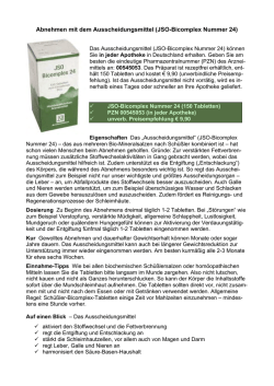 Abnehmen mit dem Ausscheidungsmittel (JSO