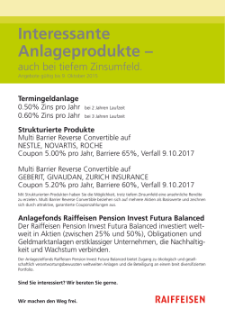 Interessante Anlageprodukte