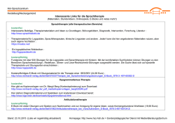 Interessante Links fuer die Sprachtherapie