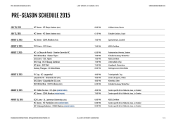 pre-season schedule 2015