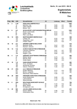 JTFO - Leichtathletik WK III Finale M&auml;dchen - berlin
