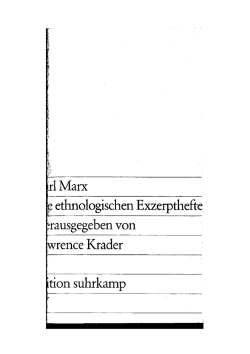 Karl Marx, Die ethnologischen Exzerpthefte