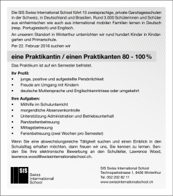 eine Praktikantin / einen Praktikanten 80 - 100