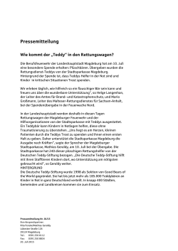 Pressemitteilung - Stadtsparkasse Magdeburg