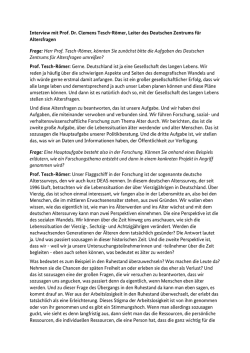 Interview mit Prof. Dr. Clemens Tesch-R&ouml;mer