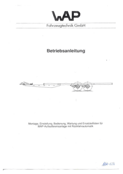 Trommelbremsen - Betriebsanleitung WAP