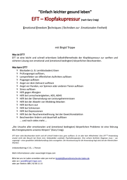EFT &ndash; Klopfakupressur(nach Gary Craig)