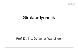 Strukturdynamik - Prof. Dr.