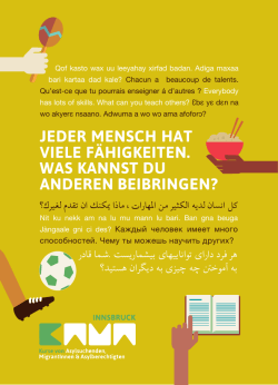 JEDER MENSCH HAT VIELE F&Auml;HIGKEITEN. WAS KANNST DU