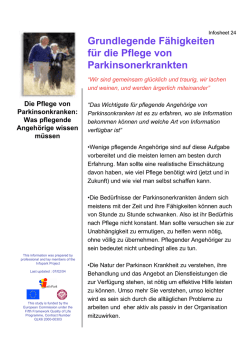 Grundlegende F&auml;higkeiten f&uuml;r die Pflege von