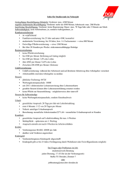 Infos f&uuml;r Studierende im Nebenjob