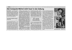 Der Computer-Michel steht heut` in der Zeitung
