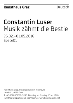 Constantin Luser Musik zähmt die Bestie