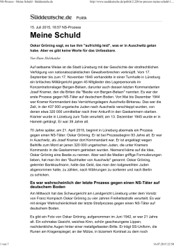 NS-Prozess - Meine Schuld - Süddeutsche.de