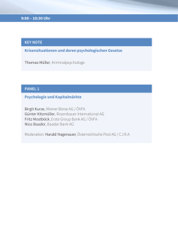 Informationen zum Key-Note Speaker und zu den