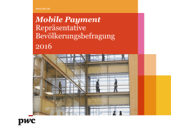 Mobile Payment Repräsentative Bevölkerungsbefragung 2016