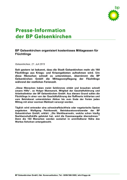 Presse-Information der BP Gelsenkirchen