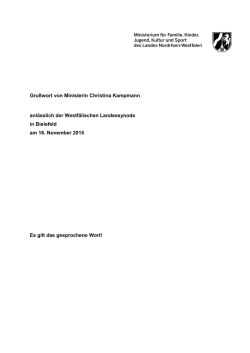 Gru&szlig;wort von Christina Kampmann