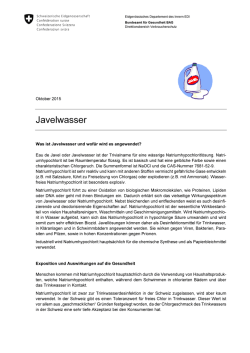 Javelwasser - Tox Info Suisse