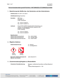 Sicherheitsdatenblatt Epoxidharz