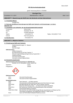 Sicherheitsdatenblatt Glorilight Plus
