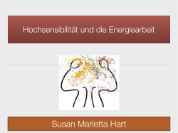 Susan Marletta Hart - Hochsensibilität und die Energiearbeit