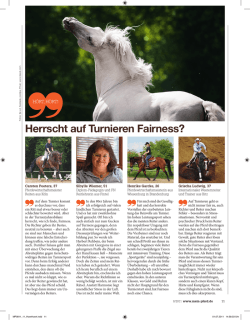 Herrscht auf Turnieren Fairness? - Triple-D