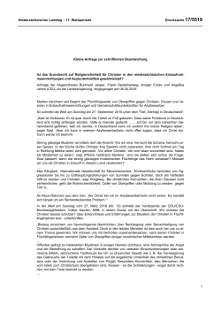 Drucksachen allgemein - Nieders&auml;chsischer Landtag