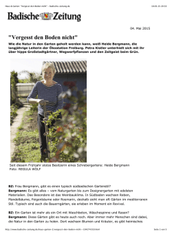 Haus & Garten: "Vergesst den Boden nicht