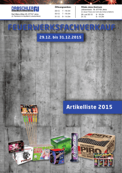feuerwerksfachverkauf - feuerwerk