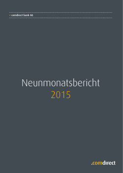 Neunmonatsbericht 2015