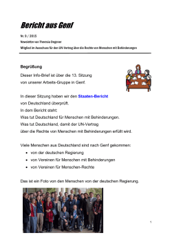 Bericht aus Genf in leichter Sprache