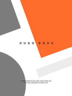 HUGO BOSS AG Bericht 2015