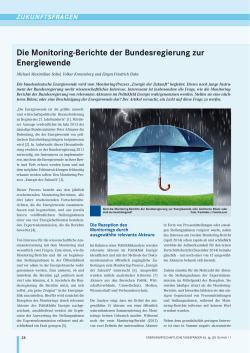 Die Monitoring-Berichte der Bundesregierung zur Energiewende