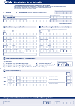 JahresAbo-Bestellschein der HLB Basis AG (HLB)