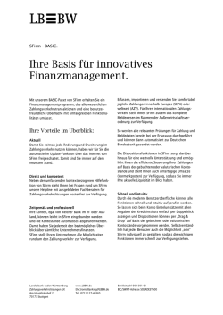 Ihre Basis f&uuml;r innovatives Finanzmanagement.
