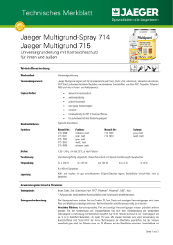 Technisches Merkblatt - Paul Jaeger GmbH & Co. KG