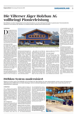 Die Vilterser J&auml;ger Holzbau AG vollbringt Pionierleistung