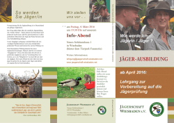 J&Auml;GER-AUSBILDUNG - J&auml;gerschaft Wiesbaden eV