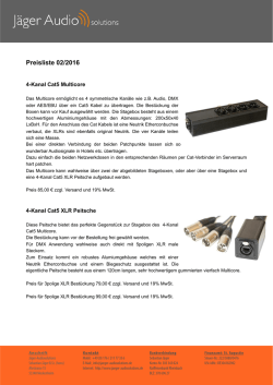 Preisliste Jäger-Audiosolutions 02/2016 PDF Datei 300kb