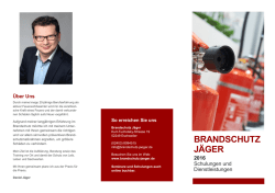 Infoflyer - Brandschutz J&auml;ger