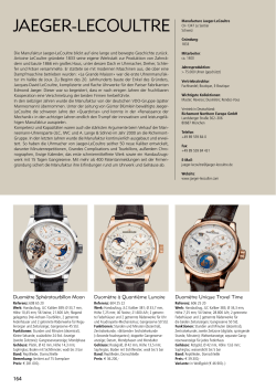 JAEGER-LECouLTRE - Armbanduhren