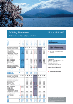 Frühling Thunersee 25.3. – 13.5.2016