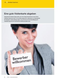 Eine gute Visitenkarte abgeben