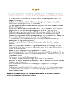 Reglement sorgfältig lesen