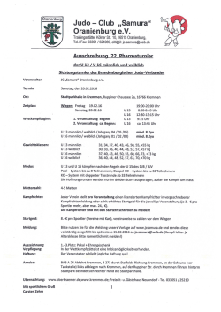 Jude = Club &bdquo;Samura&ldquo; - Hennigsdorfer Judo Verein eV